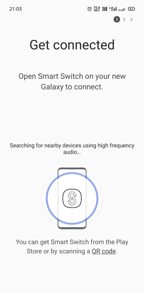 samsung smart switch searching to connect