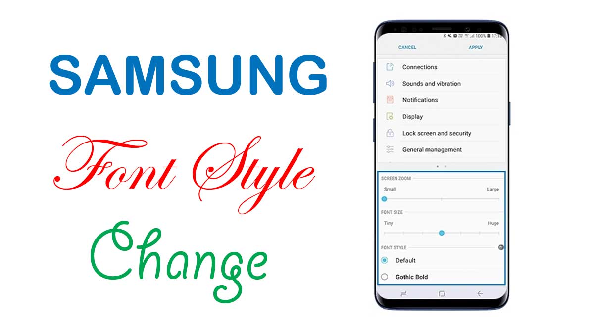 how to change font style in samsung