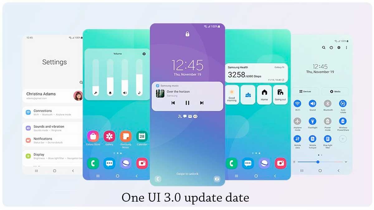 samsung one ui 3.0 update date
