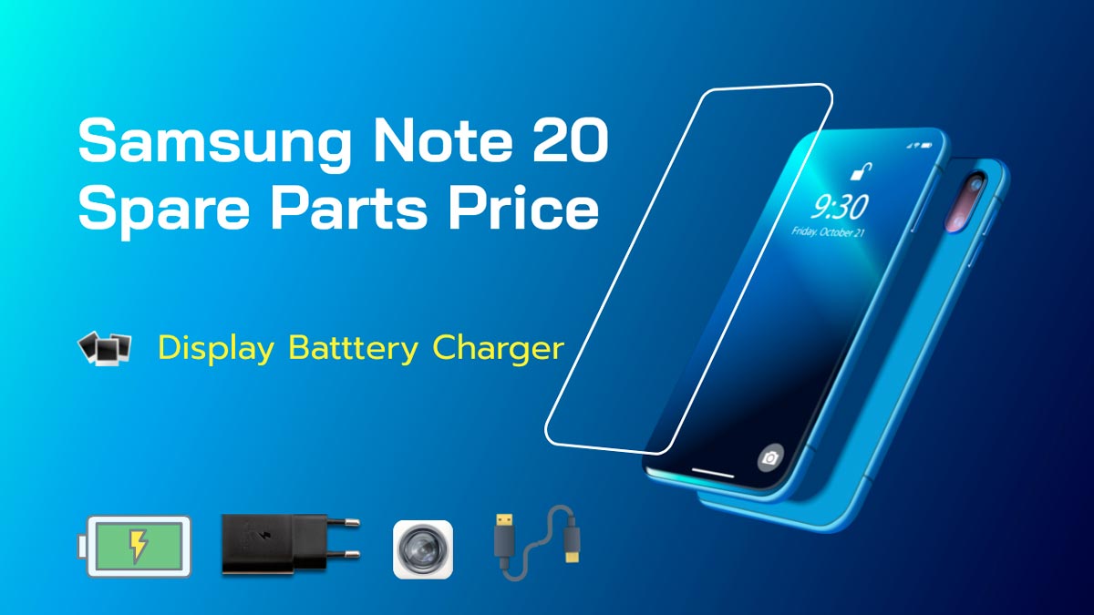 samsung galaxy note 20 display battery & spare parts price