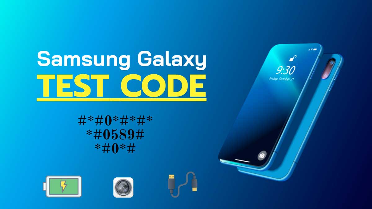 samsung test code for touch display mic sim network