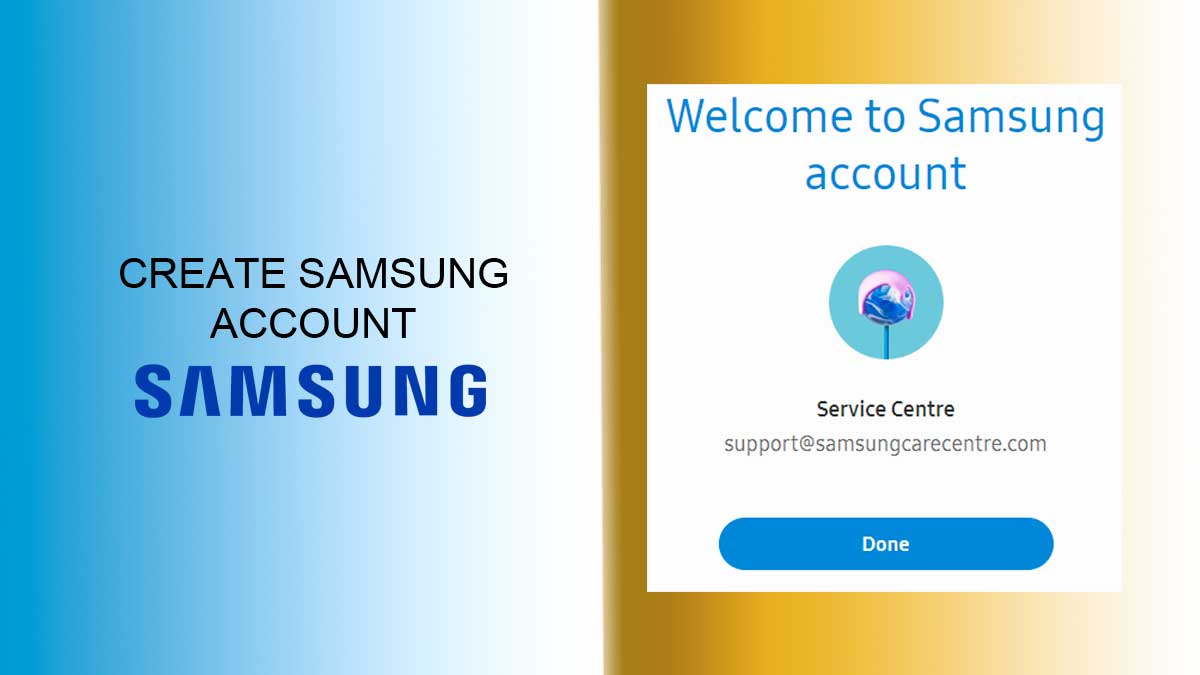 how to create a new samsung account
