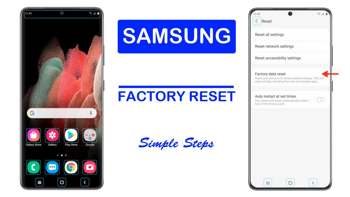 how to reset samsung phone without password