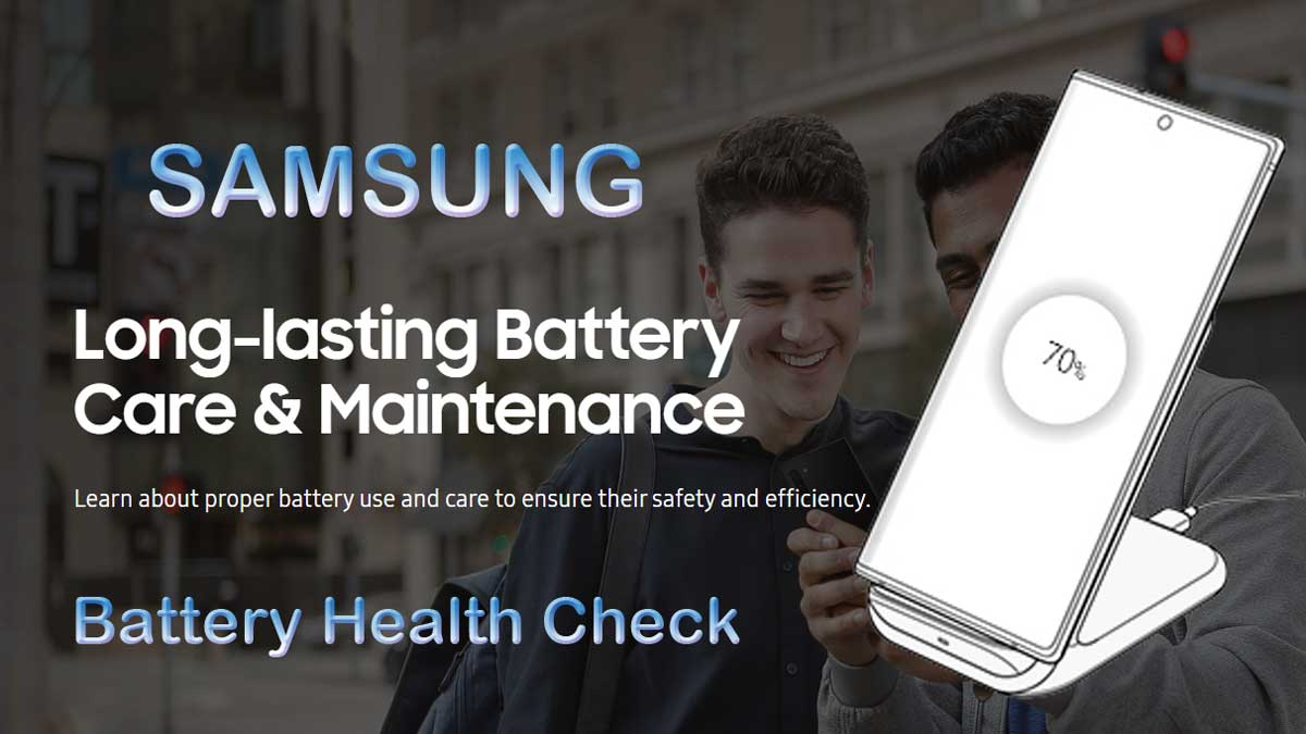 how to check battery health in Samsung phone