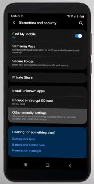 Find my device Samsung best settings to track phone 5 samsung biometrics and security settings