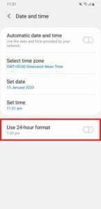 Samsung Time settings | Change time, clock format in Galaxy
