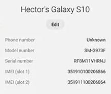 number of letters in samsung phone serial number