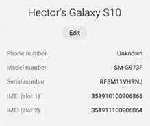 number of letters in samsung phone serial number