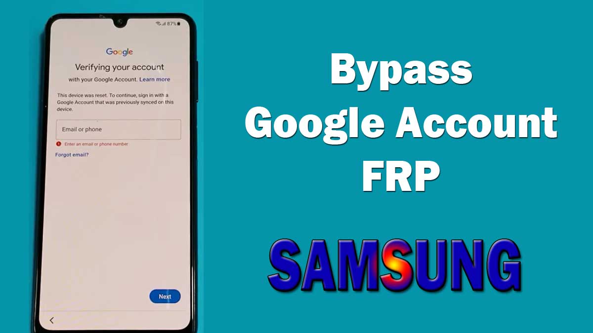bypass google account frp lock in samsung