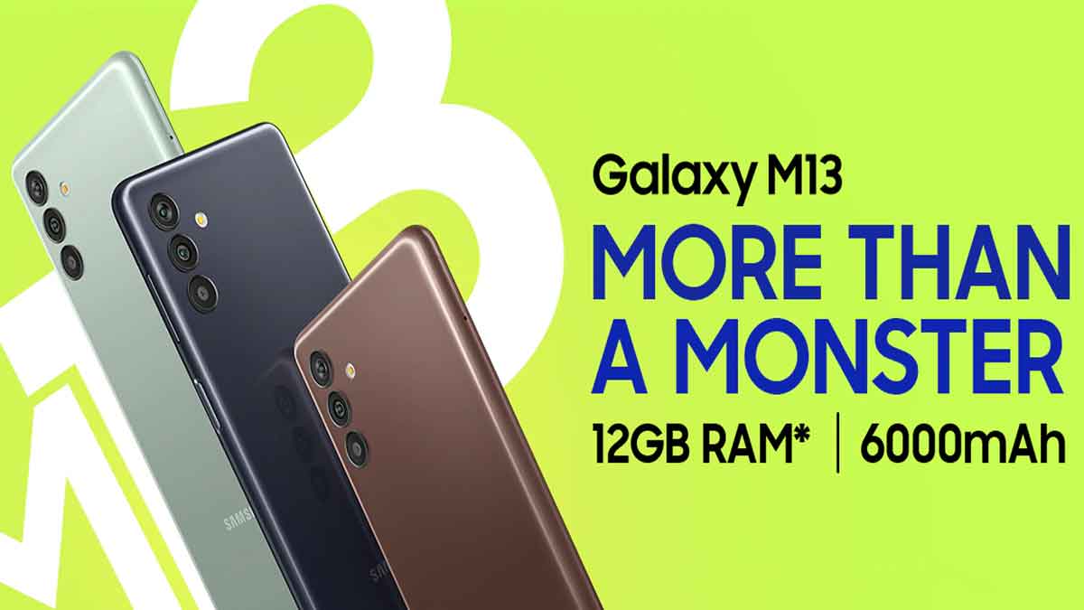 samsung galaxy m13 price processor specification and launch date in india