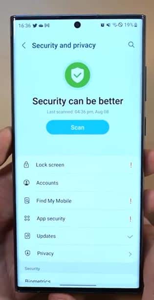 samsung one ui 5.0 improved security & privacy