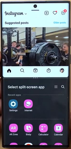 samsung one ui 5.0 split screen add app feature