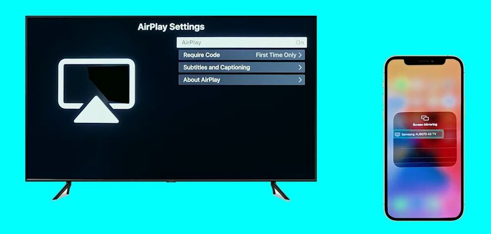 select samsung tv from the list in iphone