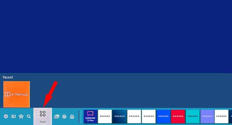 apps icon in samsung tv