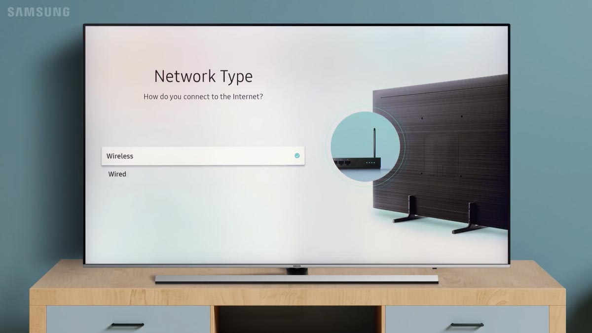 how to connect samsung tv to wifi to access internet