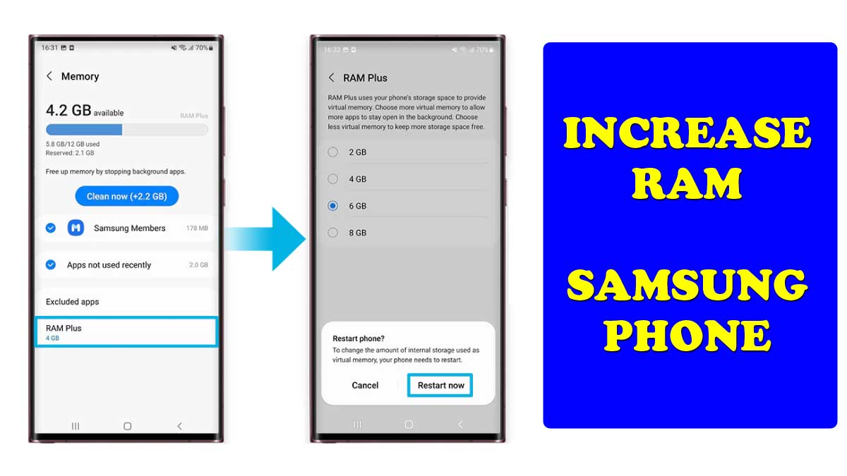 how to increase ram in samsung phone for free