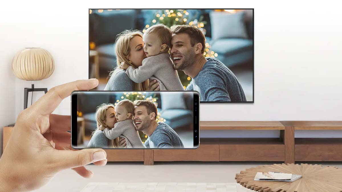 how to connect samsung phone to tv to mirror the mobile screen