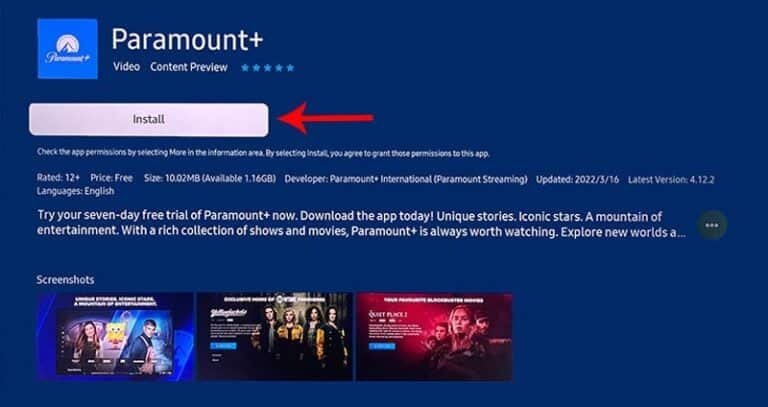How to download paramount+ on Samsung smart TV