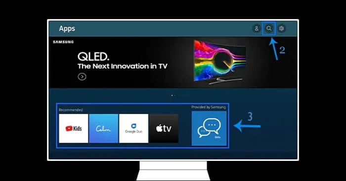 How to download apps on Samsung smart TV 4 search for the apps in samsung app store