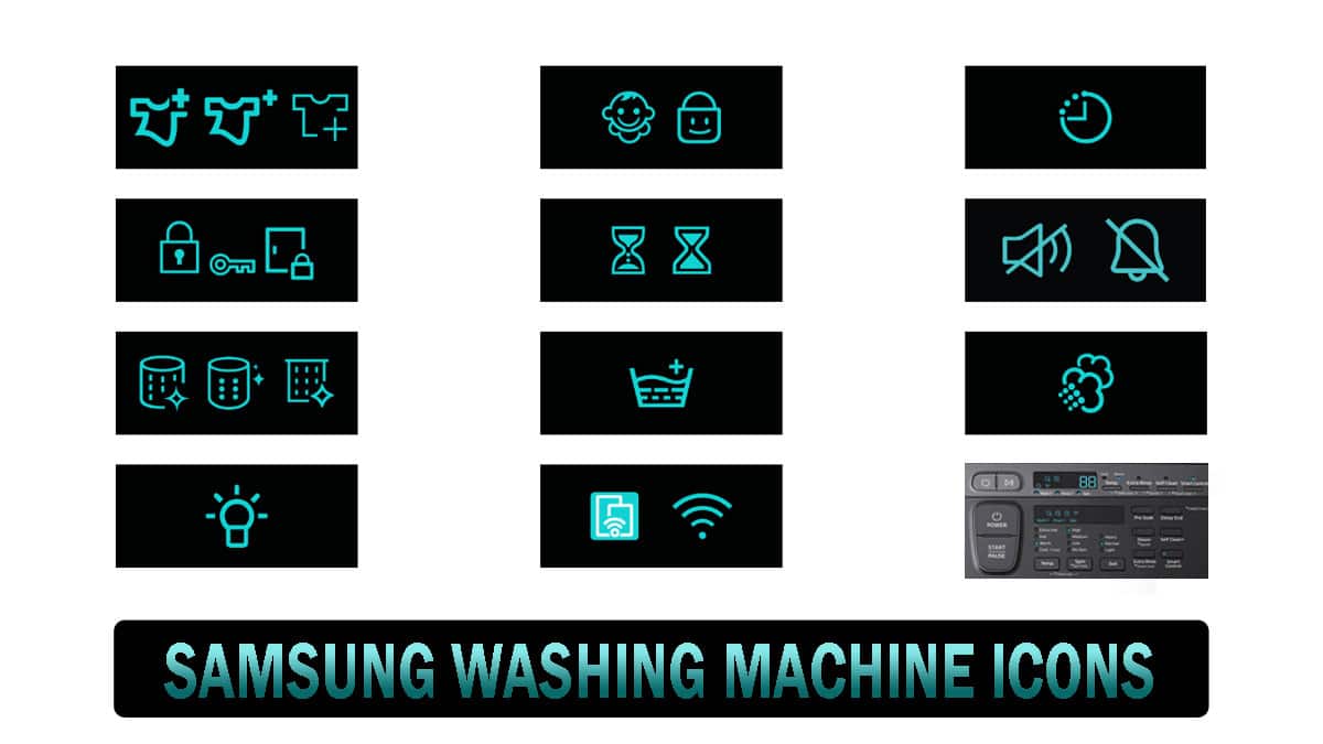 samsung washing machine icons & symbols meaning