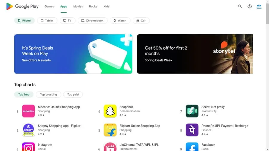 google plays store apps