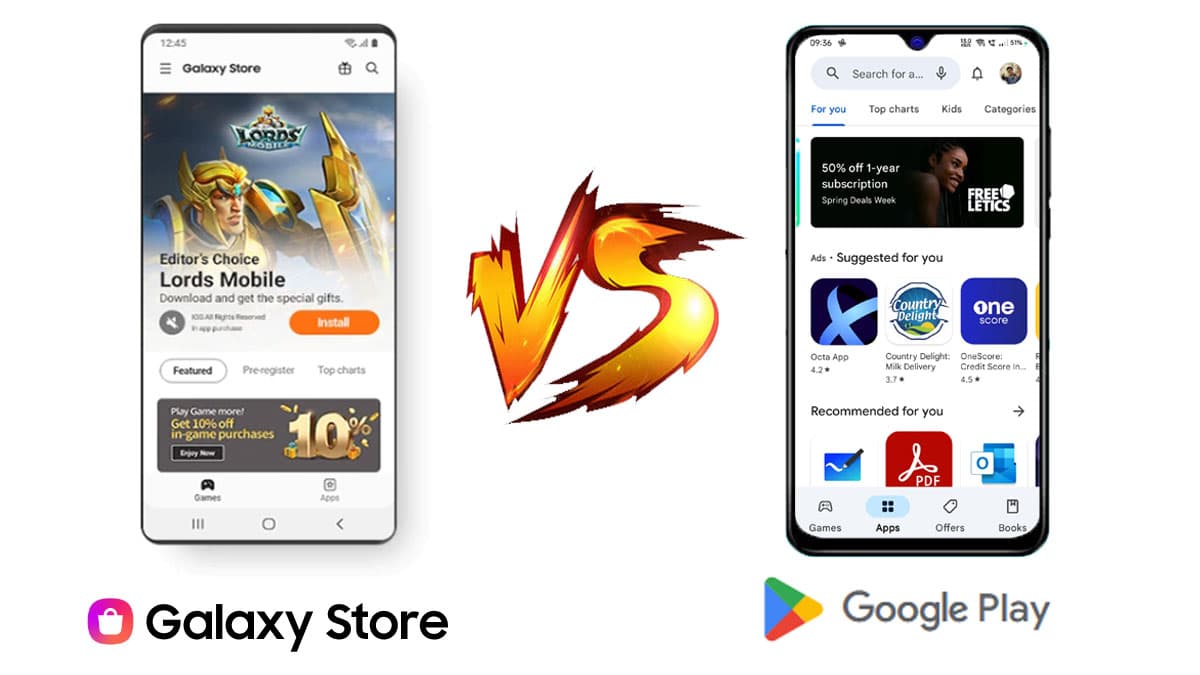 samsung store vs google play store