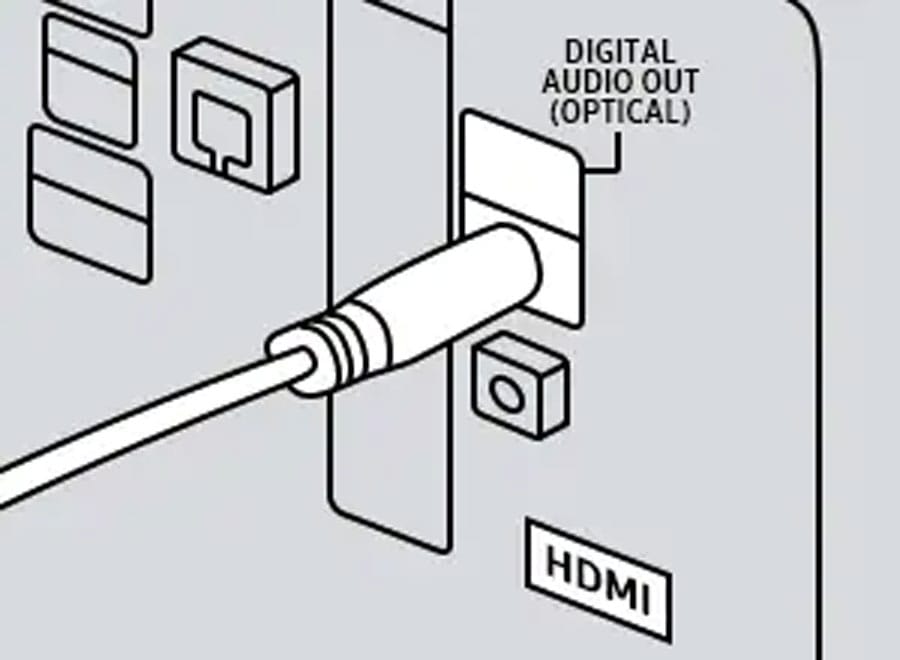 connect tv with soundbar using optical cable