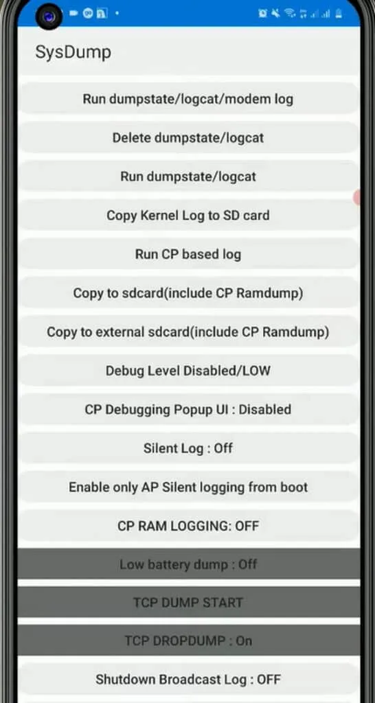 How to increase storage in Samsung using hidden USSD codes 3 hidden sysdump window in samsung phone