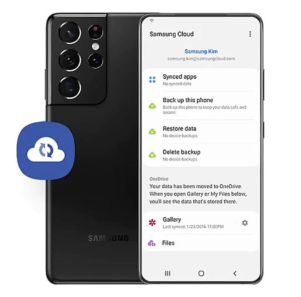 samsung cloud account with onedrive
