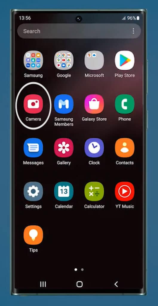 camera app icon samsung phone