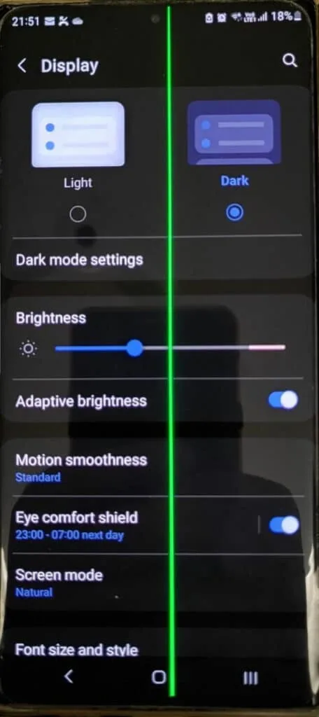 samsung green line on screen free replacement