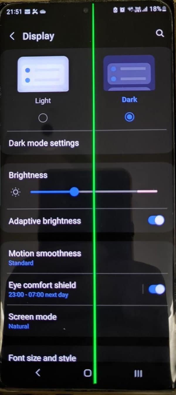 Samsung green line on screen issue fixing for free