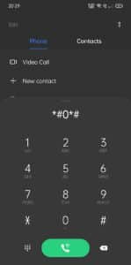 Samsung display check code to test touch screen issues