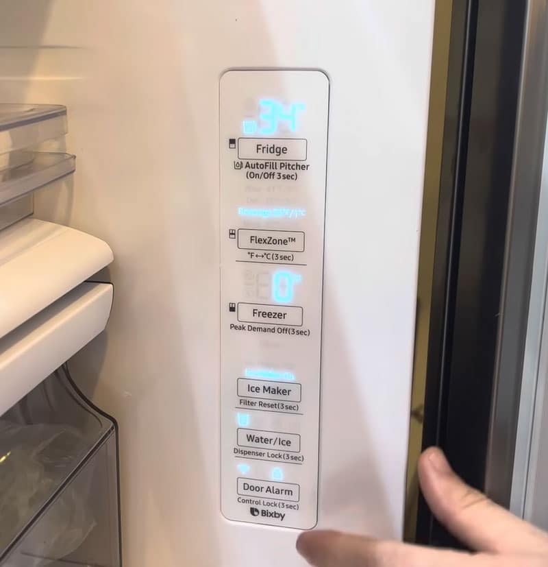 demo mode disabled in samsung refrigerator
