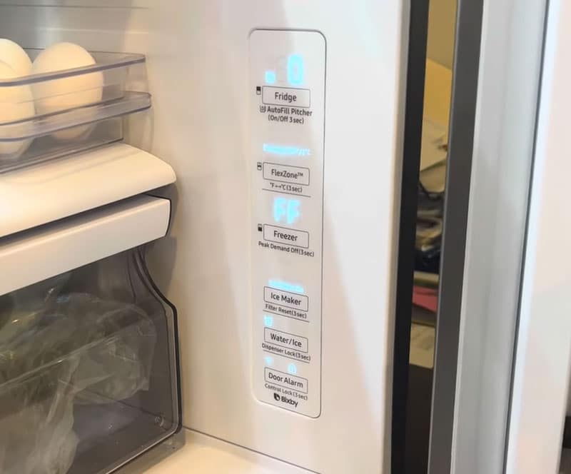 demo mode enabled in samsung refrigerator
