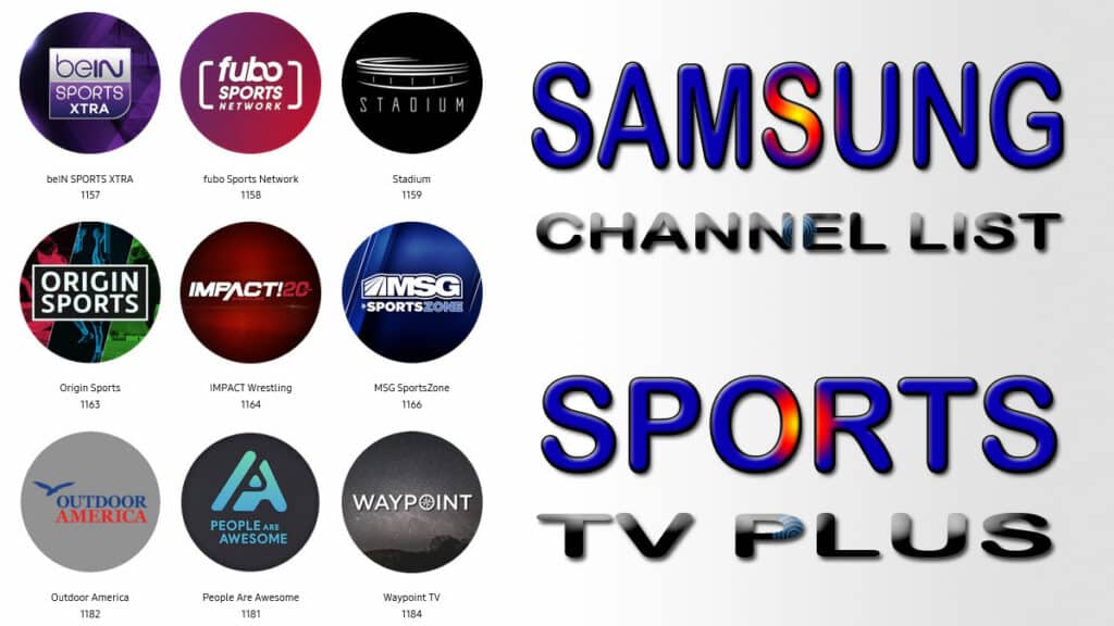 samsung tv plus sports channel list united states